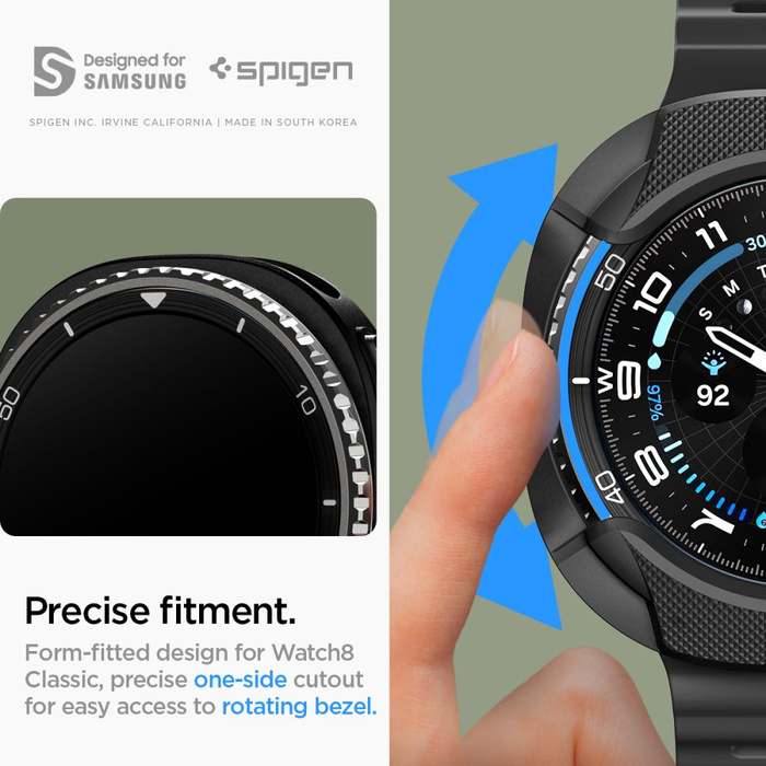 FUNDA SPIGEN SAMSUNG GALAXY WATCH 8 CLASSIC 46 MM LIQUID AIR MATE NEGRO