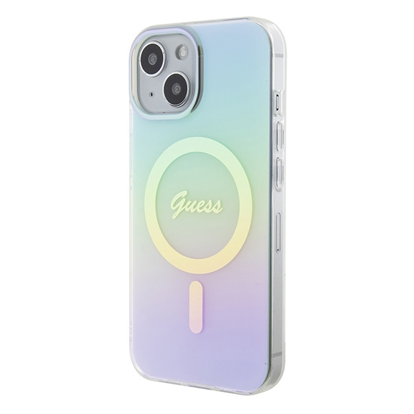Hülle Guess GUHMP15SHITSQ iPhone 15 6,1" türkis/türkis hartcase IML Schillernd MagSafe Case