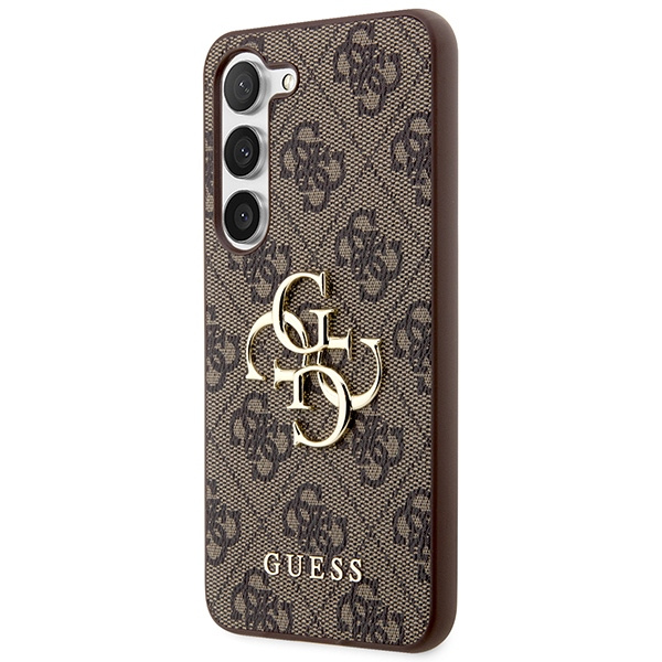 Obal Guess GUHCS23S4GMGBR S23 S911 hnědá/hnědá hardcase 4G Big Metal Logo Case