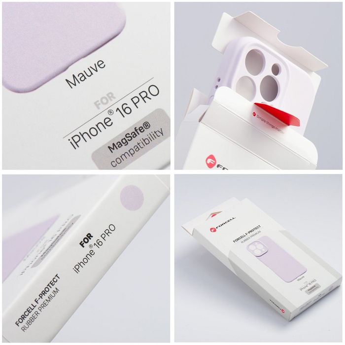 Etui na iPhone 17 PRO MAX Forcell F-Protect Rubber Premium zgodny z MagSafe fiołkoworóżowy 0INT