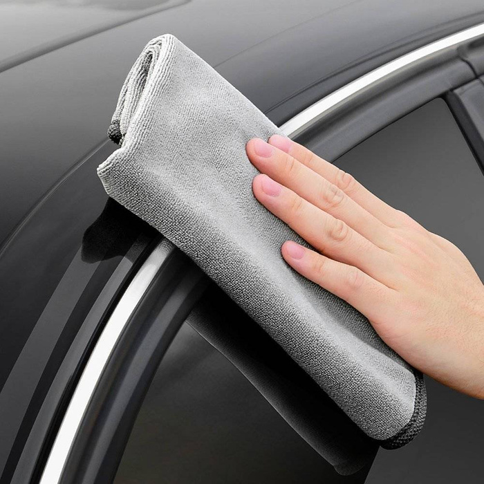 Serviette de séchage voiture en microfibre Baseus microfibre 40 cm x 80 cm gris (CRXCMJ-A0G)