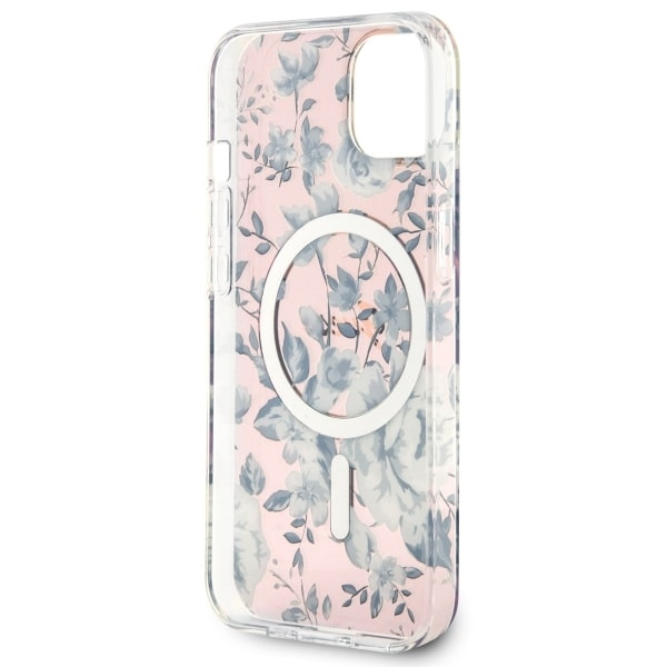 Coque Guess GUHMP14MHCFWSP iPhone 14 Plus 6.7" rose/pink hardcase Flower MagSafe Case