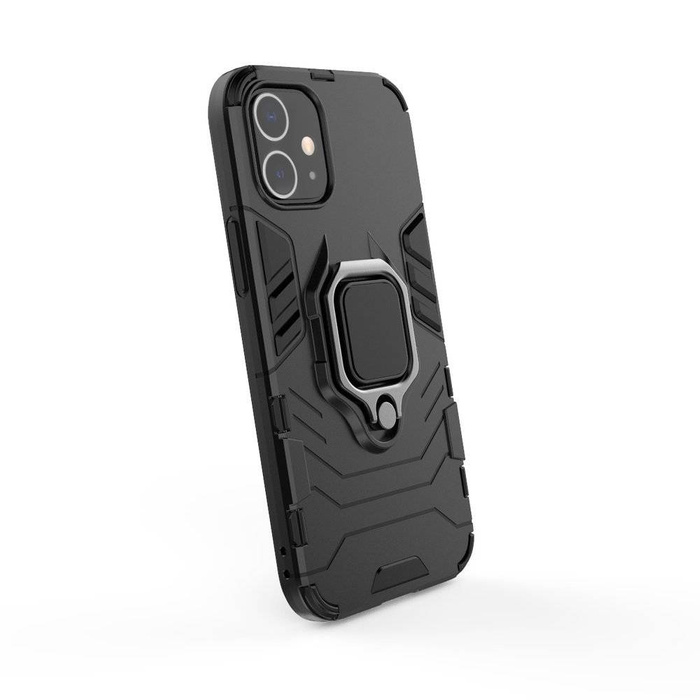 Kroužek Armor pancéřovaný hybridní pouzdro kryt + magnetic držák iPhone 12 mini modrý