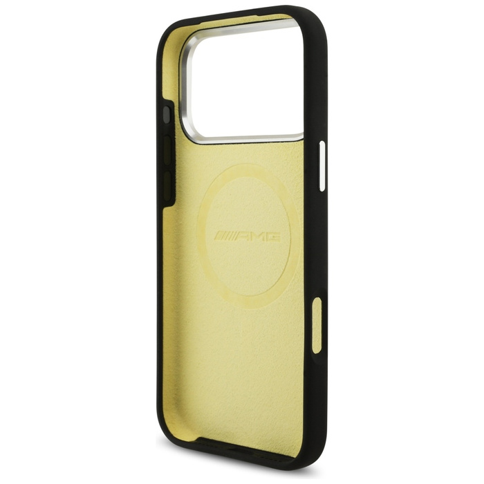 Etui AMG Silicone Oversize Rhombs        MagSafe do iPhone 17 Pro Max czarny