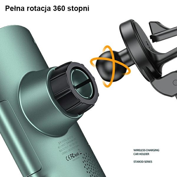  USAMS Rejilla de inducción 10W Starod automático US-CD133 CD133ZJ01 Negro