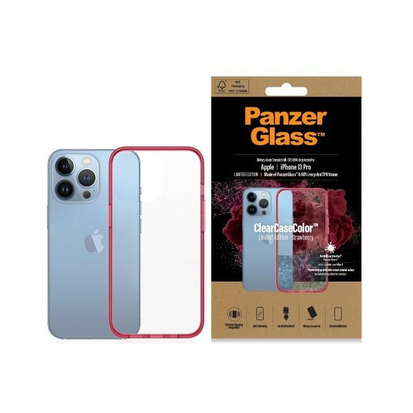 PanzerGlass ClearCase iPhone 13 Pro 6.1" Antibacterial Military grade Strawberry 0340