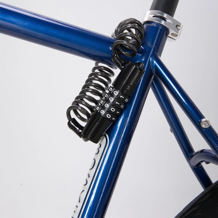 Blokada rowerowa Wozinsky WBN-01R na rower kask wodoodporna na szyfr 4-cyfrowy - czarny