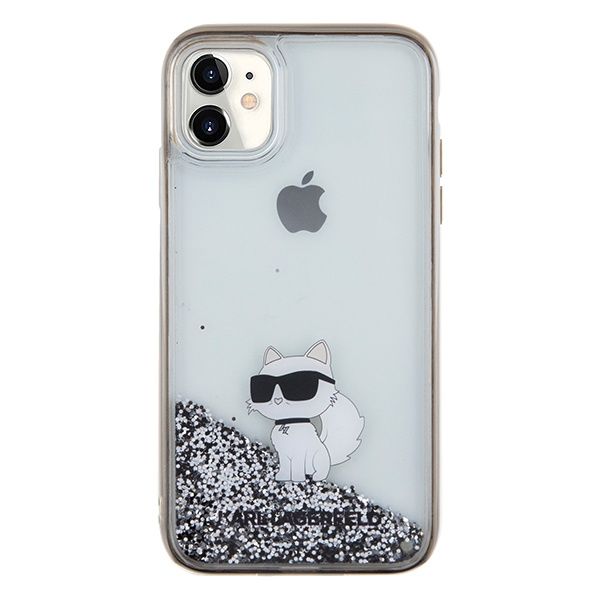 Etui Karl Lagerfeld KLHCN61LKCNSK iPhone 11 / Xr 6.1" transparent hardcase Liquid Glitter Choupette Case