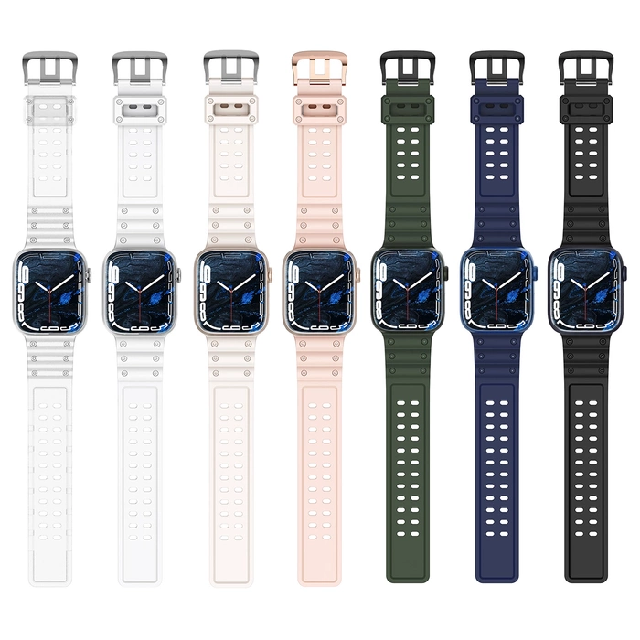 Řemínek Řemínek Triple Protection pro Apple Watch SE, 8, 7, 6, 5, 4, 3, 2, 1 (41, 40, 38 mm) náramek bílý