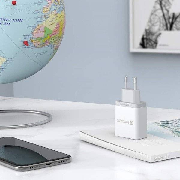 Ugreen CD122 Quick Charge 3.0 Quick Charge 3.0 18W 3A USB Caricatore da parete Bianco (10133)