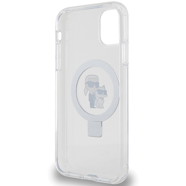 Case Karl Lagerfeld KLHMN61HMRSKCH iPhone 11 / Xr 6.1" white/white hardcase Ring Stand Karl&amp;Choupettte MagSafe Case