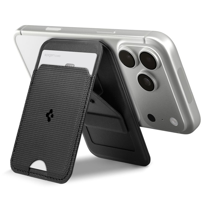 Spigen S314-3 SCHLANKES FALTSTATIV MagSafe UNIVERSAL MagNETIC KARTENHALTER SCHWARZ