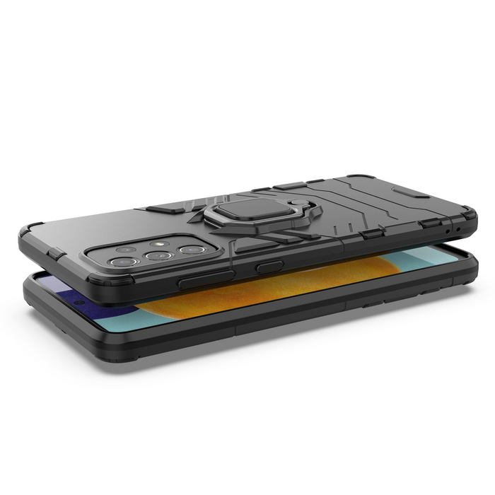 Anneau Armor hybride blindé coque couverture + magnetic support Samsung Galaxy A73 noir