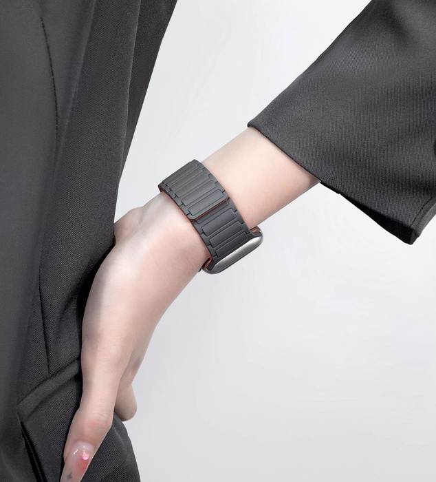 Pasek Tech-protect Iconband Magnetic Apple Watch 4 / 5 / 6 / 7 / 8 / 9 / Se / Ultra 1 / 2 (42 / 44 / 45 / 49 Mm) Black/orange