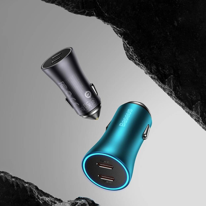 Baseus Golden Contactor Pro charger car 2x USB-C 40W blue (CGJP000003)