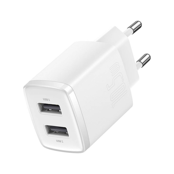 Baseus  Compact  Charger 2U 10.5W EU White