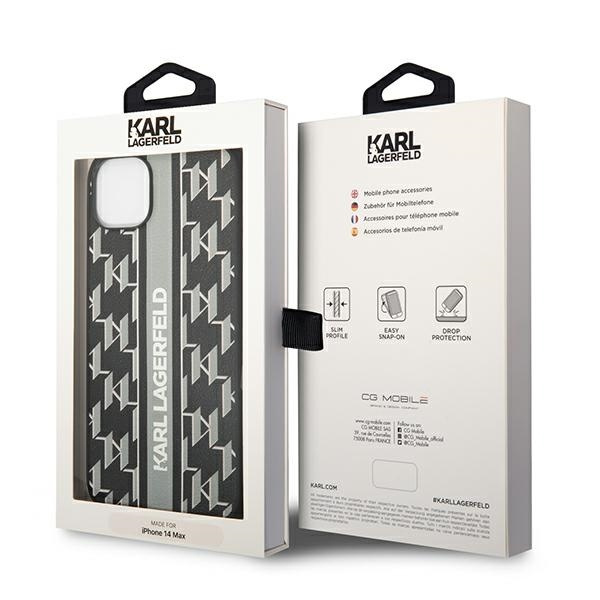 Karl Lagerfeld KLHCP14SPGKLSKG iPhone 14 6.1" hardcase grey/grey Monogram Stripe