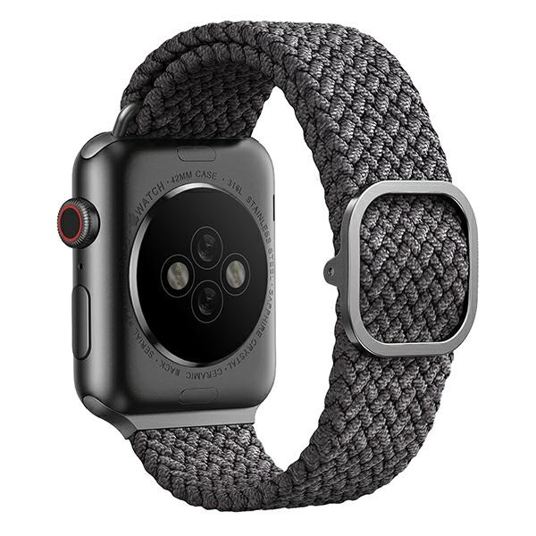 UNIQ řemínek Aspen Apple Watch 40/38/41mm opletené šedá/granitově šedá