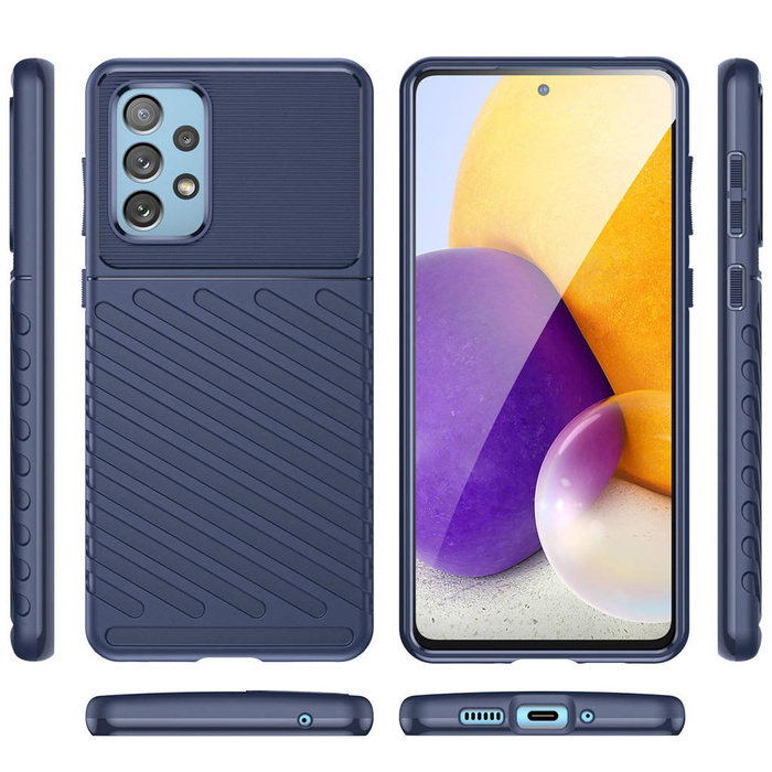 Thunder Case flexible gepanzerte hülle Abdeckung Samsung Galaxy A73 blau