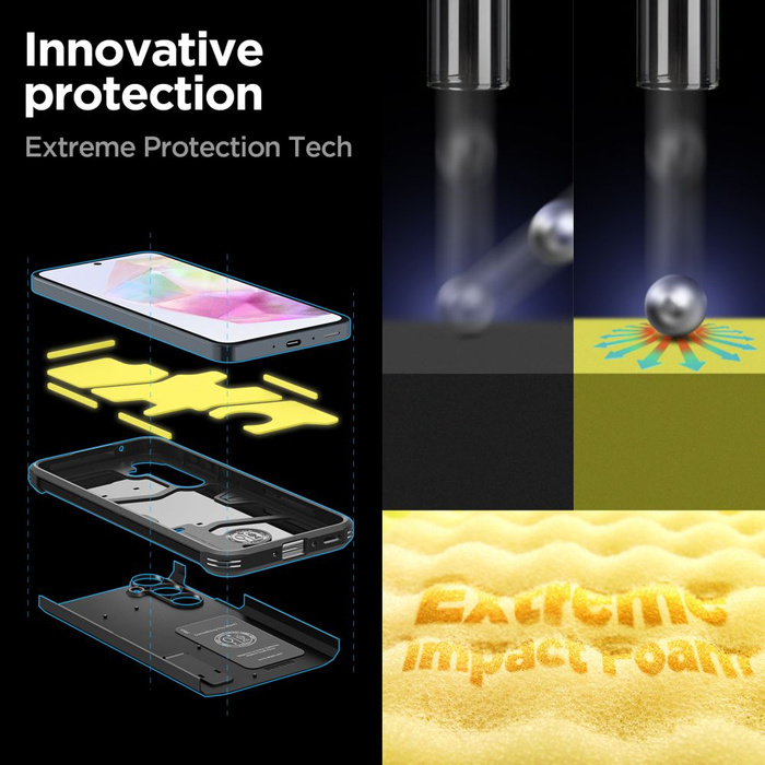 Case Coque Tough Armor Spigen Galaxy A35 5g noire