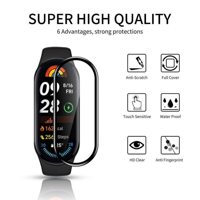 HOFI HYBRID GLAS XIAOMI MI SMART BAND 6 SCHWARZ