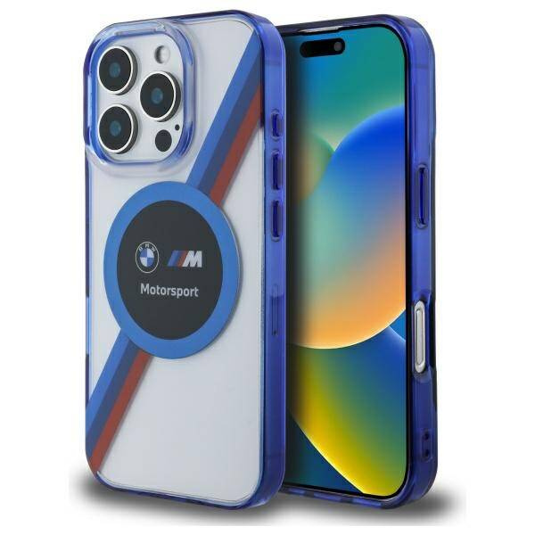 Case BMW iPhone 16 Pro transparent/transparent hardcase Motosport IML Circle MagSafe