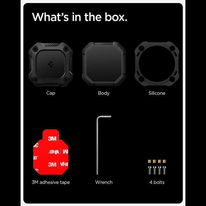 Spigen Tough Armor Apple AIRTAG 1 / 2 SCHWARZ