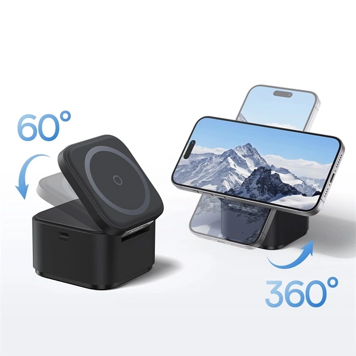 Chargeur sans fil Baseus BS-W531 MagSafe / Qi USB-C 20W - noir