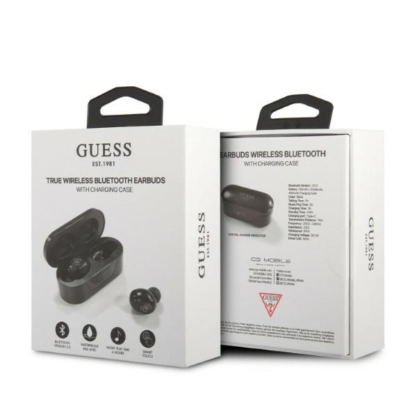 Guess kopfhörer Bluetooth GUTWST31EK TWS + Dockingstation schwarz/schwarz