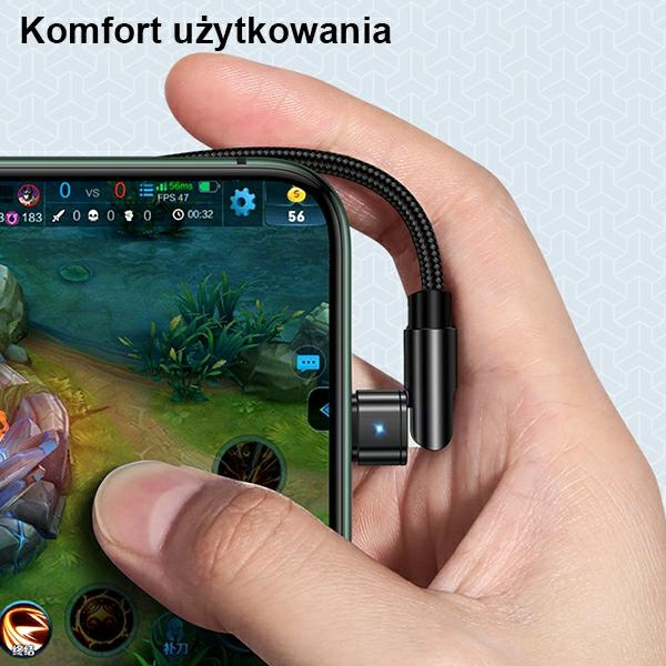 Kábel Opletený USAMS USB Apple Lightning U60 Rotary 2A 1m Black