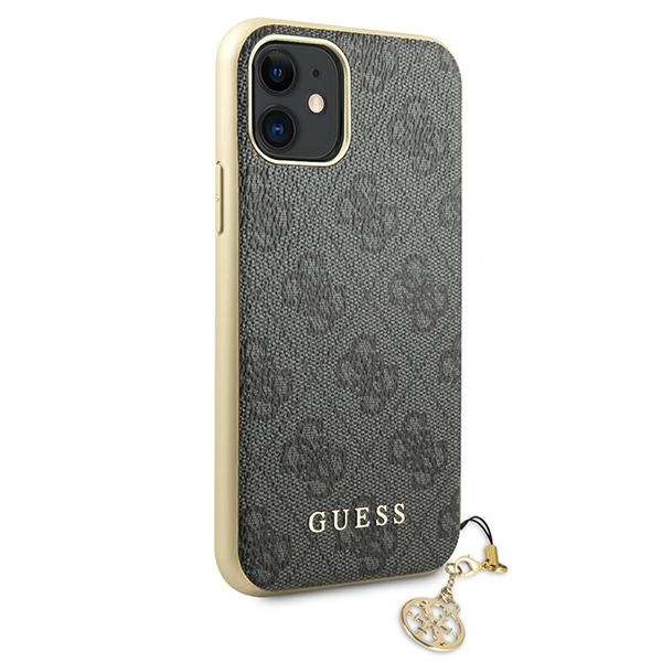 Coque GUESS Apple iPhone 11 4G Collection de charmes Étui rigide gris