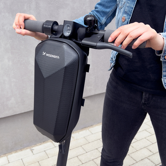 Wozinsky Borsa da manubrio impermeabile per scooter 4L nera (WSB2BK)