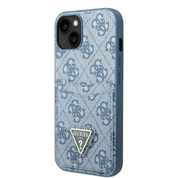 Guess GUHCP13MP4TPB iPhone 13 6.1" blue/blue hardcase 4G Triangle Logo Cardslot