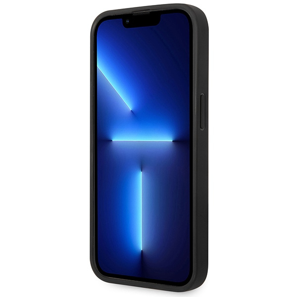 Hülle BMW BMHCP14X22RPSK iPhone 14 Pro Max 6.7" schwarz/schwarz Ledersitze mit Muster