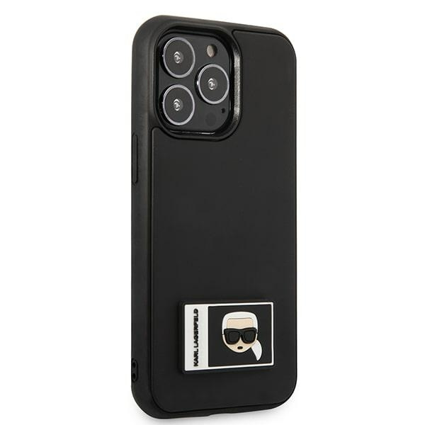 Hülle KARL LAGERFELD Apple iPhone 13 Pro Max Iconik Patch Schwarz Hartcase