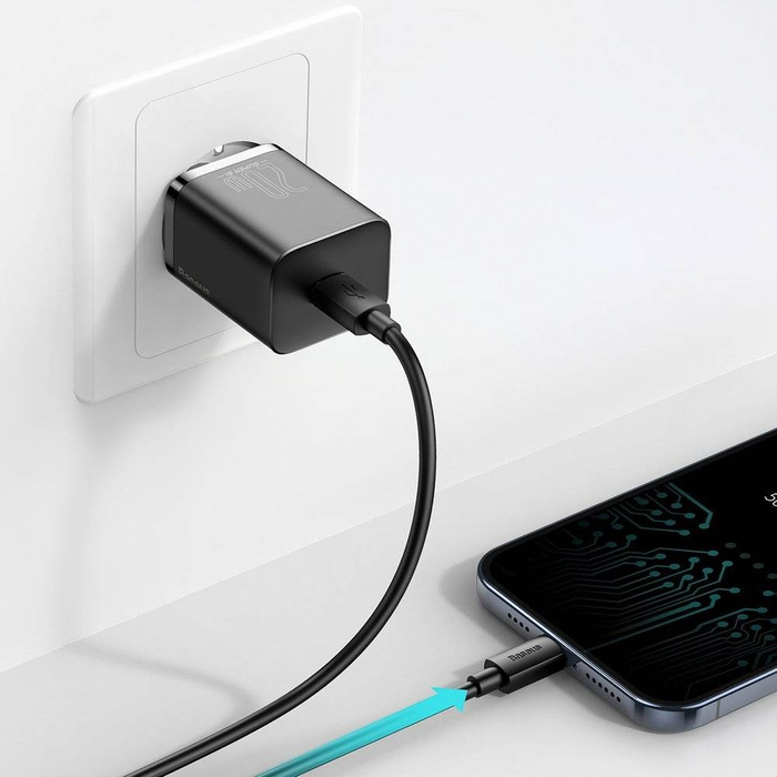 Baseus Super Si 1C rychlá nabíječka USB typu C 20 W Power Delivery bílá (CCSUP-B02)