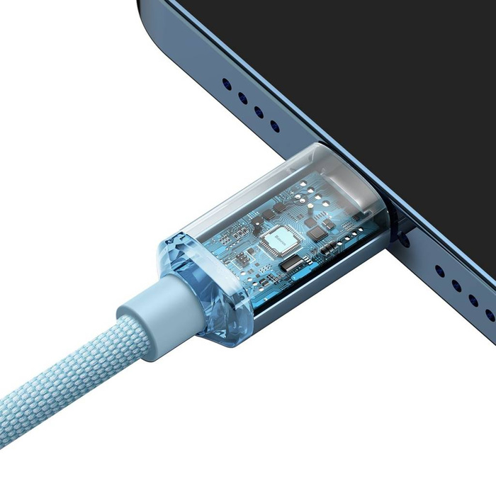 Baseus Crystal Shine Series USB Type C cable - Lightning Fast Charging Power Delivery 20W 1.2m blue (CAJY001303)