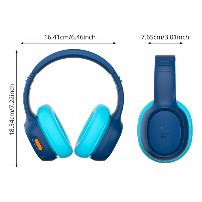Tronsmart KH03 kabellose Kopfhörer mit ANC, für Kinder, sicher – Blau