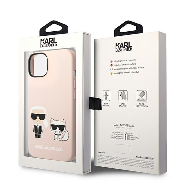 Karl Lagerfeld KLHMP14MSSKCI iPhone 14 Plus 6.7" hardcase light pink/light pink Silicone Karl & Choupette MagSafe