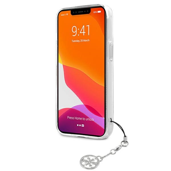 Cover GUESS Apple iPhone 13 Mini 4G Grey Strap Charm Clear Hardcase