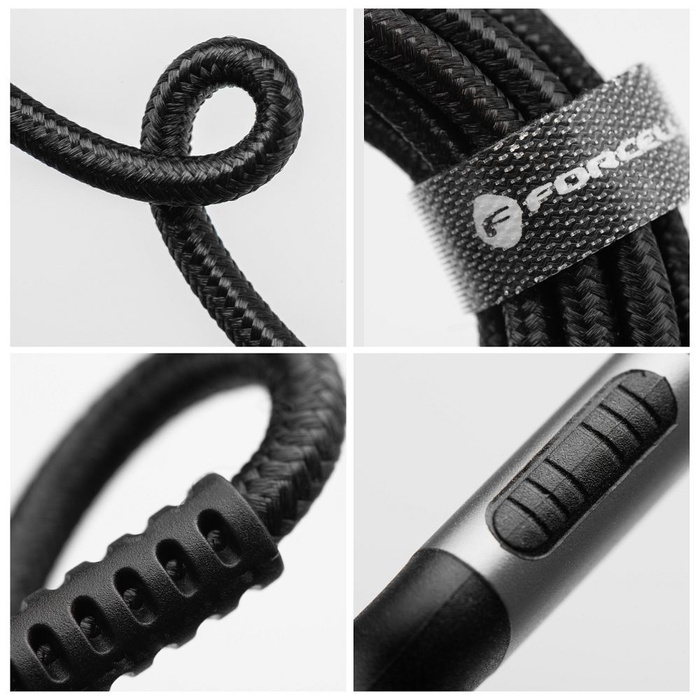 Kabel USB A do Lightning Forcell F-Energy 2,4A 12W Cafule 0,5 m C257 czarny