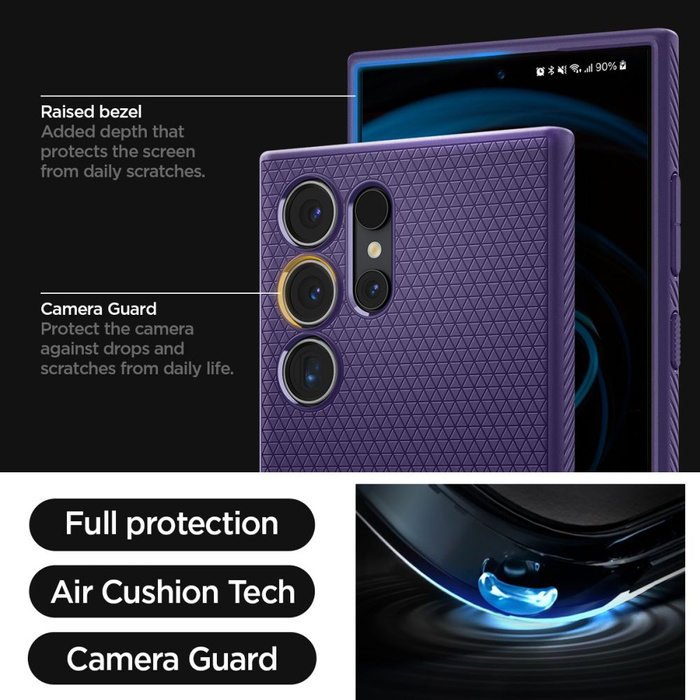 Coque Spigen Liquid Air Samsung Galaxy S24 Ultra Deep Purple Case