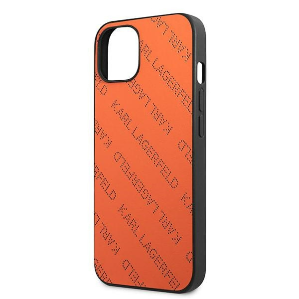 Karl Lagerfeld KLHCP13MPTLO iPhone 13 6.1" hardcase orange/orange Perforated Allover