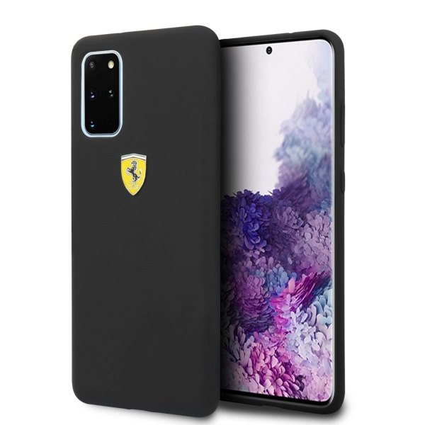 Coque FERRARI Étui en silicone noir pour Samsung Galaxy S20 Plus