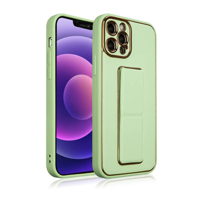 Nuevo estuche Kickstand Case para iPhone 12 Pro con soporte verde