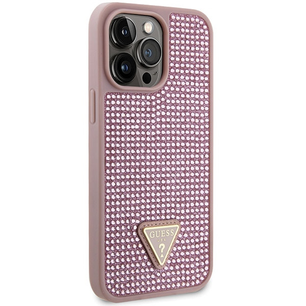 Coque Guess GUHCP14XHDGTPP iPhone 14 Pro Max 6.7" rose/rose durcase Rhinestone Triangle Case