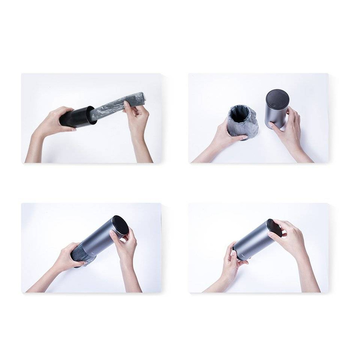 Baseus car mini trash can with lid for car black (CRLJT-01)