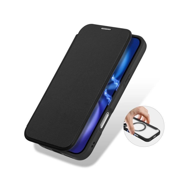 Dux Ducis Skin X Pro iPhone 17 Case with Wallet, MagSafe Compatible - Black