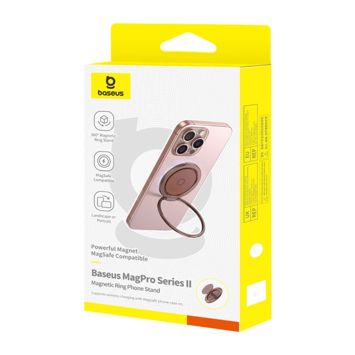 Baseus MagPro II Magnetring mit Standfunktion – Rotgold
