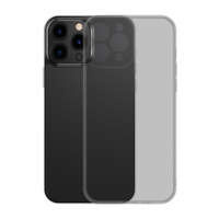 Funda de cristal esmerilado Baseus para iphone 13 pro con carcasa dura y marco de gel negro (arws001001)